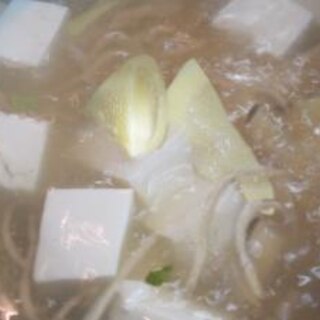 中華風☆筍、豆腐、キノコの野菜あんかけ風スープ春雨
